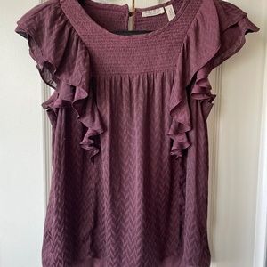 Anthropologie Ruffled Top